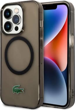 Lacoste HC Magsafe Transparent Case for iPhone 15 Pro Max - Black