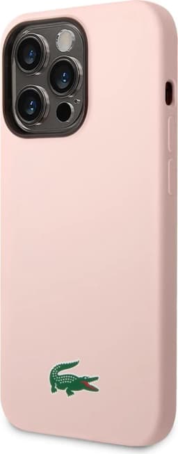 Lacoste HC Magsafe Silicone Croc Logo for iPhone 15 Pro -Pink