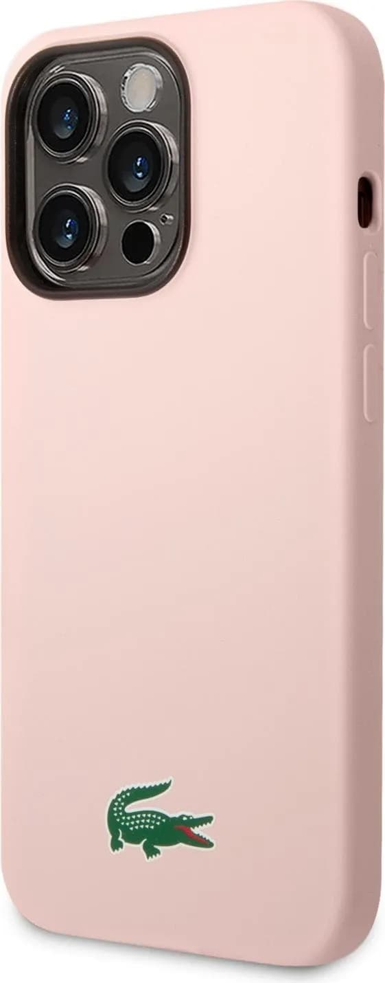 Lacoste HC Magsafe Silicone Croc Logo for iPhone 15 Pro -Pink