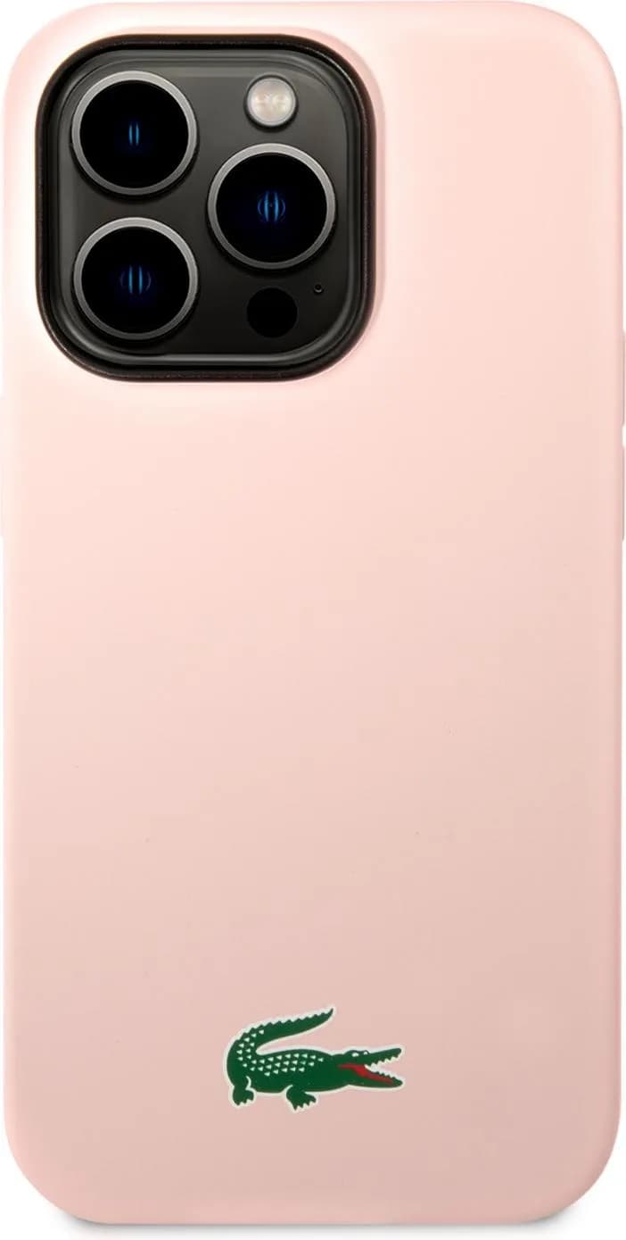 Lacoste HC Magsafe Silicone Croc Logo for iPhone 15 Pro -Pink