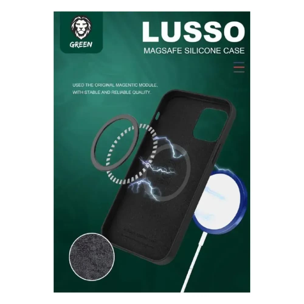 Green Lion Silikonhülle für Apple iPhone 12 Pro - Schwarz