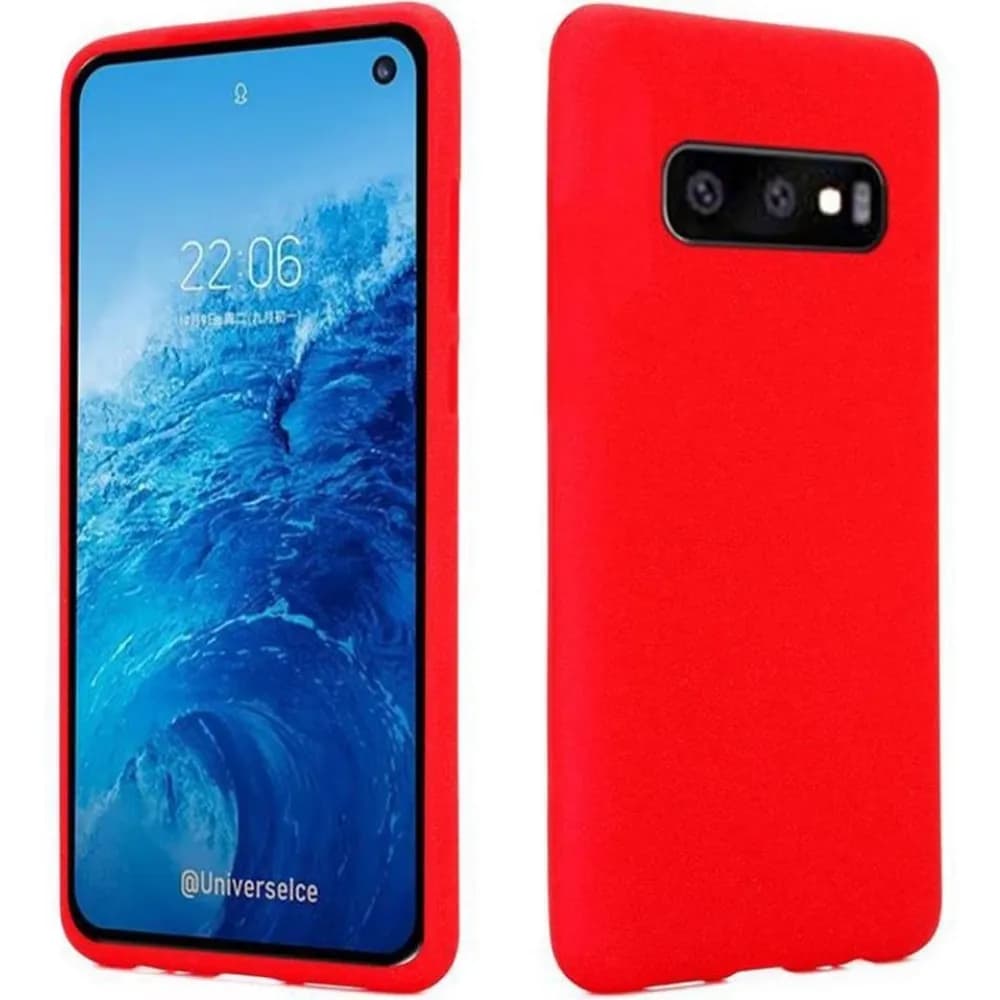 Galaxy S10E Silikon Backcover Rot
