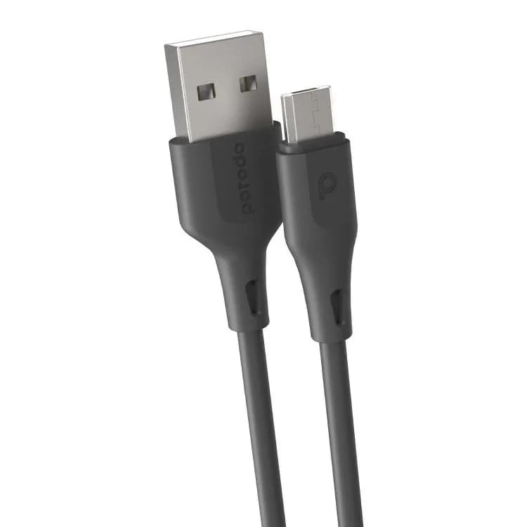 Porodo PVC Micro USB Cable 1.2m - Black