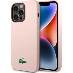 Lacoste Magsafe Silikonhülle für Apple iPhone 15 Pro - Pink