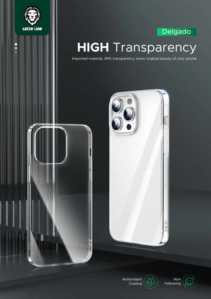 Green Lion Magsafe Delgado Case for iPhone 15 Pro - Clear
