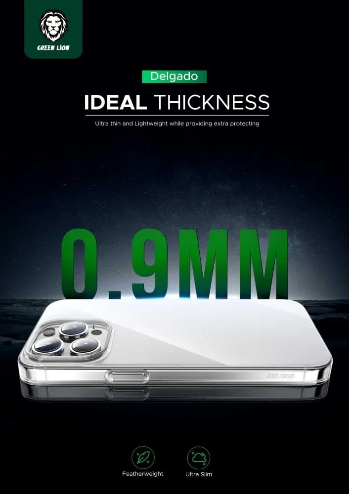 Green Lion Magsafe Delgado Case for iPhone 15 Pro - Clear