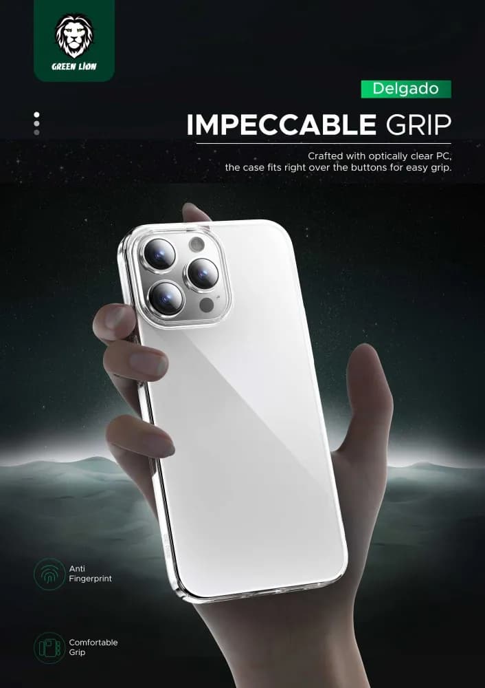 Green Lion Magsafe Delgado Case for iPhone 15 Pro - Clear