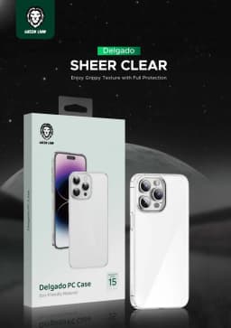 Green Lion Magsafe Delgado Case for iPhone 15 Pro - Clear