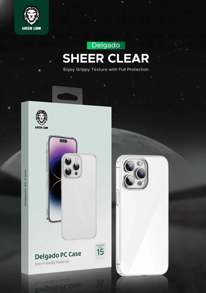 Green Lion Magsafe Delgado Case for iPhone 15 Pro - Clear
