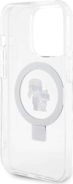 Karl Lagerfeld Magsafe Ringstand Case with Karl &amp; Choupette Heads for iPhone 15