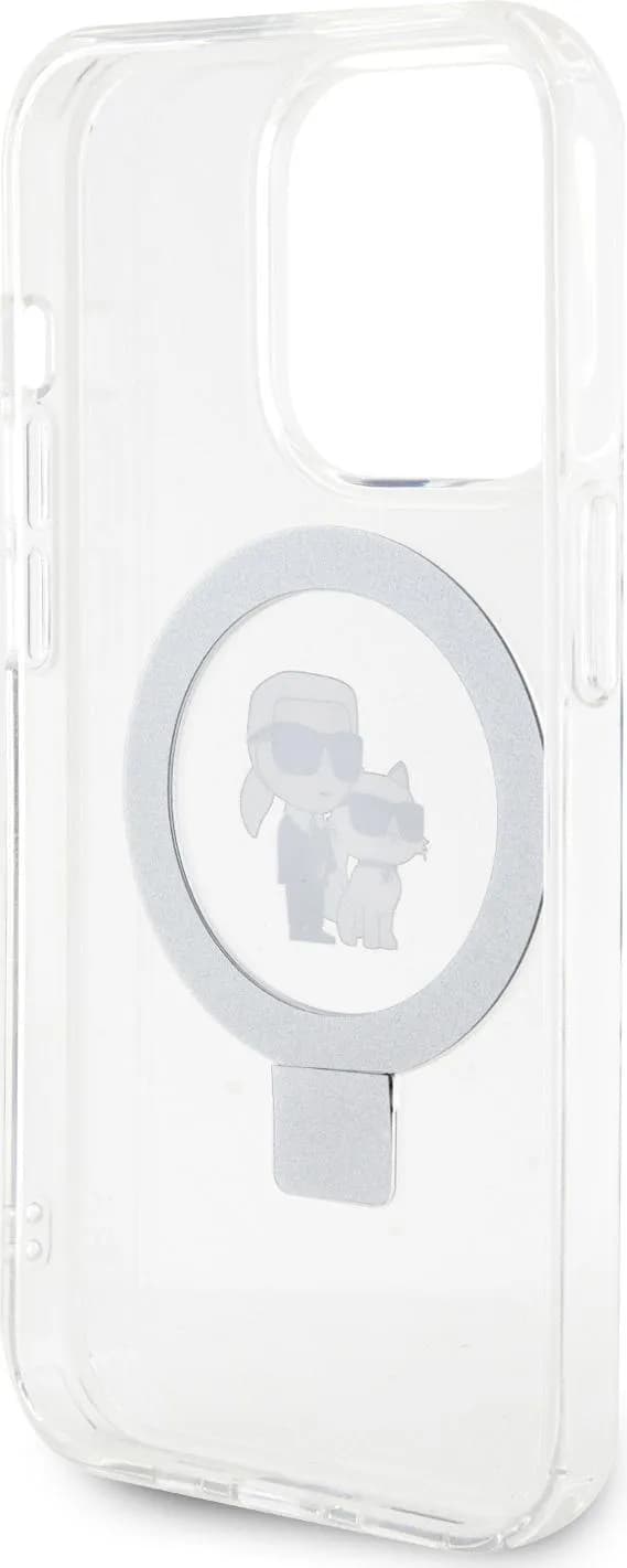 Karl Lagerfeld Magsafe Ringstand Case with Karl &amp; Choupette Heads for iPhone 15