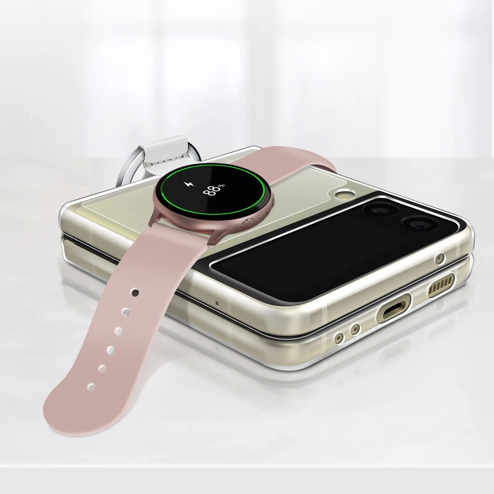 Galaxy Z Flip 3 5G Clear Cover with Ring