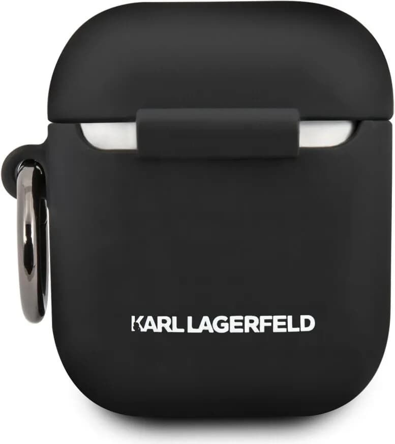 Karl Lagerfeld Silicone Case for Apple Airpods 1/2 - Black