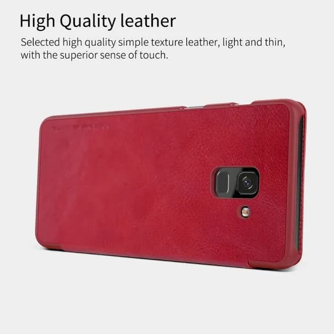 Nilkin Galaxy A8+ Bookcover Braun