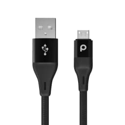 Porodo Aluminum Braided Micro USB Cable 1.2M 2.4A - Black