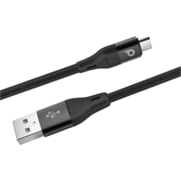 Porodo Aluminum Braided Micro USB Cable 1.2M 2.4A - Black