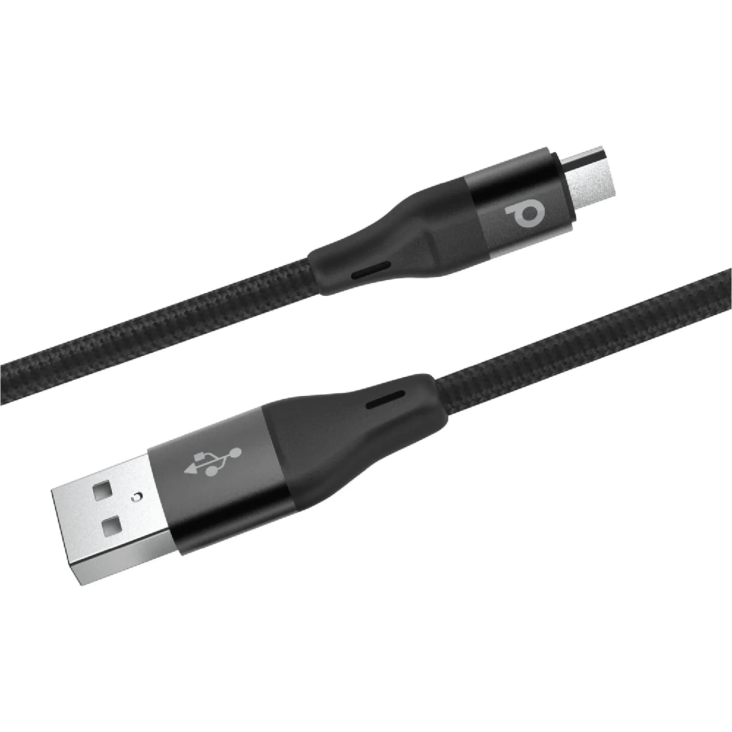 Porodo Aluminum Braided Micro USB Cable 1.2M 2.4A - Black