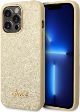 Guess PC/TPU Glitter Script Hard Case for iPhone 14 Pro Max (6.7)