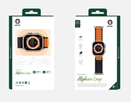 Green Lion Alphine Loop Watch Band for Apple Watch 42/44/45/49MM - Black/Orange