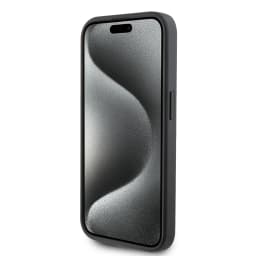 Guess PU Leather Case with Double Card Slot 4G Double Triangle Logo for iPhone 15