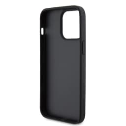 Ferrari PU Leather Case with Italy Flag Line for iPhone 15 Pro - Carbon