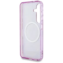 Guess Glitter Flowers Triangle Buttons MagSafe Case for Samsung Galaxy S25