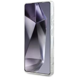 Guess Glitter Flowers Triangle Buttons MagSafe Case For Samsung Galaxy S25 Ultra