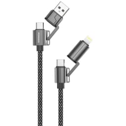 Porodo 4 Cables in 1 Aluminum Fast Charger Wire