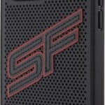 Ferrari PU Leather Case with Big SF Perforated Design for iPhone 15 Pro Max - Black