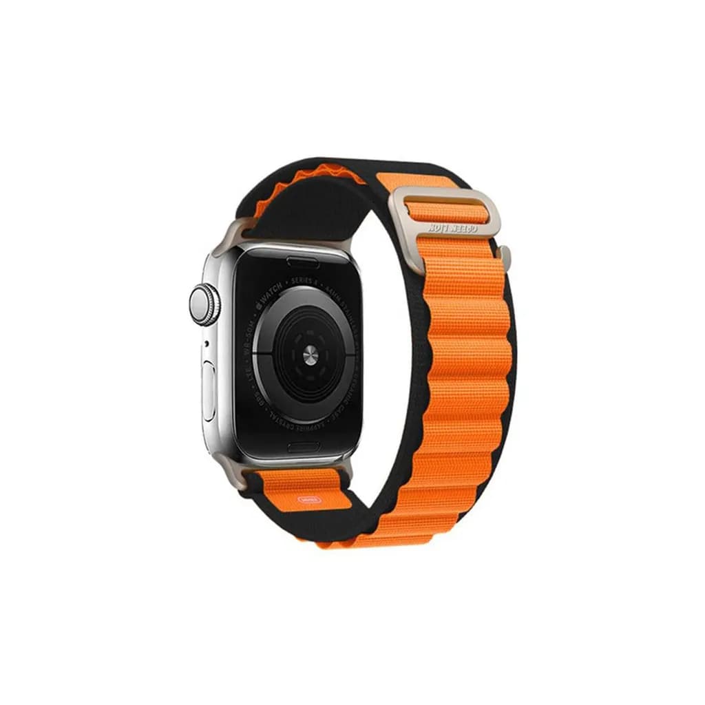 Green Lion Alphine Loop Watch Band for Apple Watch 42/44/45/49MM - Black/Orange