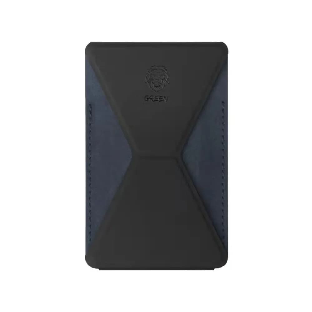 Green Lion Premium Leather Phone Stand - Black