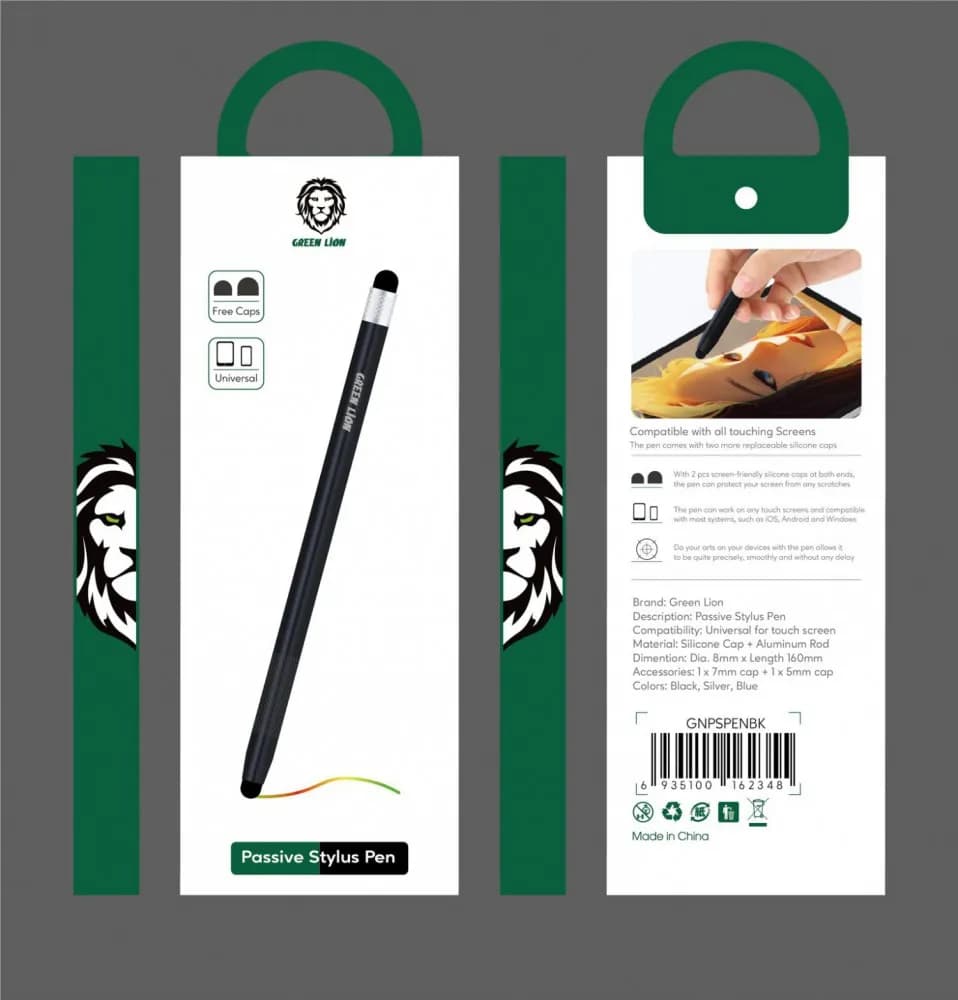 Green Lion Passive Stylus Pen - Black