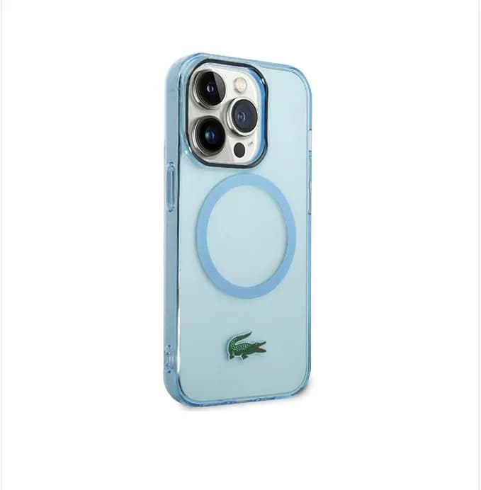 Lacoste HC Magsafe Transparent Case for iPhone 15 Pro Max - Blue