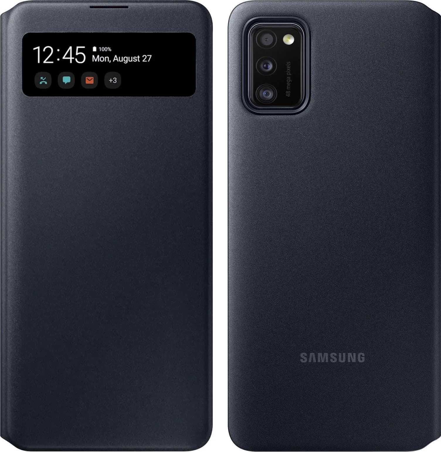 Galaxy A41 Smart S View Wallet Cover Black