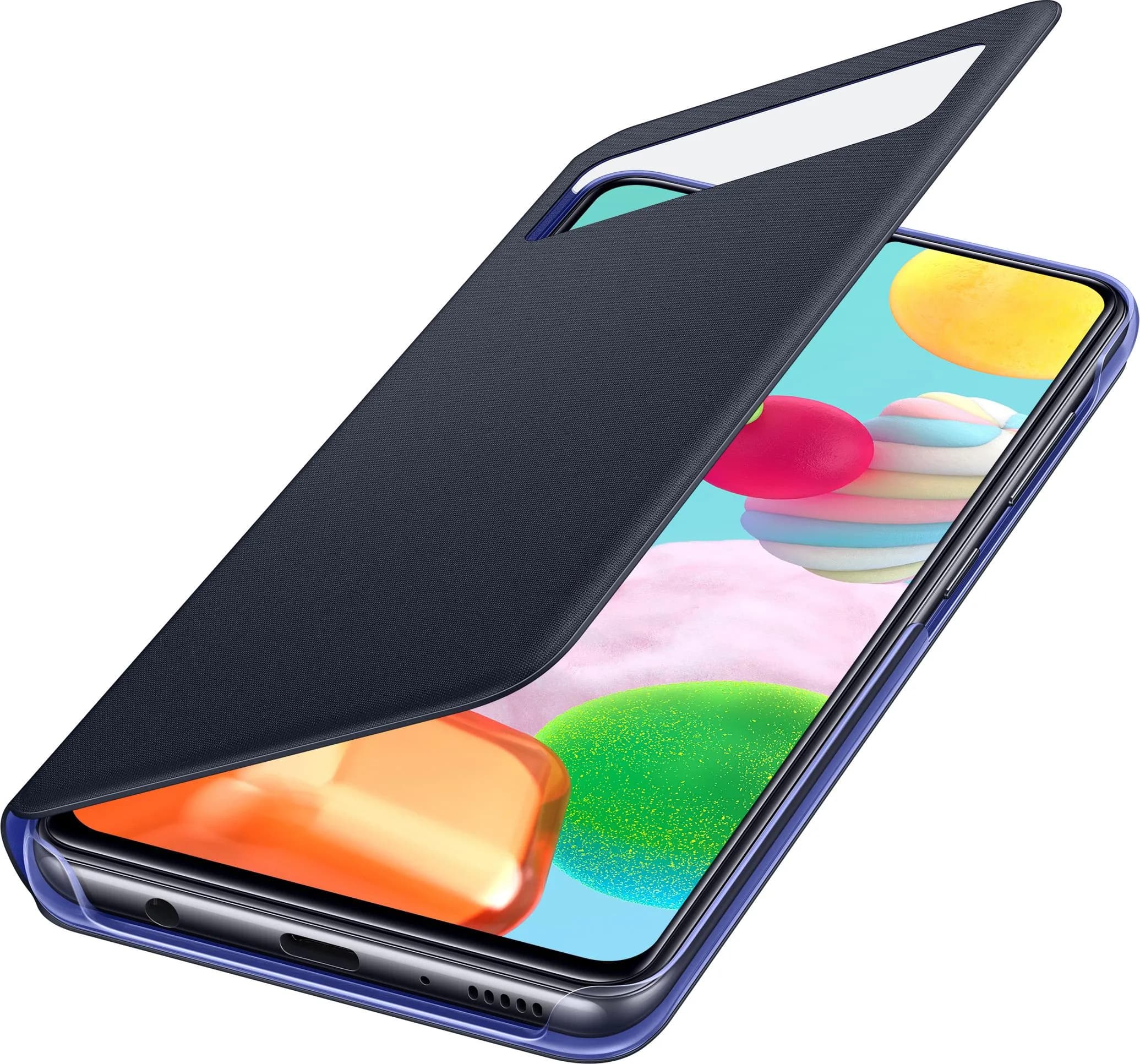 Galaxy A41 Smart S View Wallet Cover Black