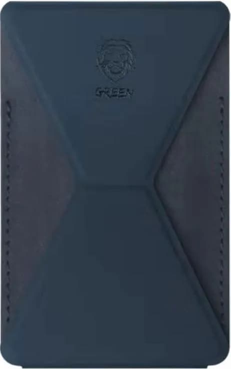 Green Premium Leather Phone Stand - Blue