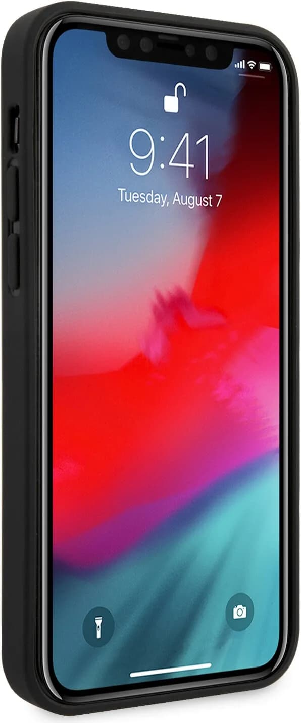 Guess 4G PU Contrast Hard Case for iPhone 12 Pro - Grey