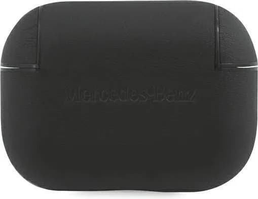 Mercedes-Benz Leather Case with Metal Logo for Airpods Pro - Black