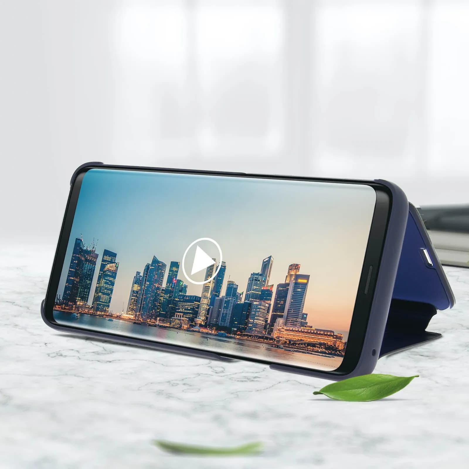 Samsung S9 Clear View Standing Cover Deep Blue