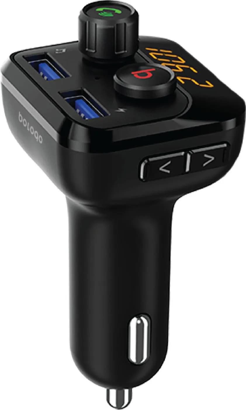 Porodo Wireless FM Transmitter Car Charger 3.4A with Bass Boost