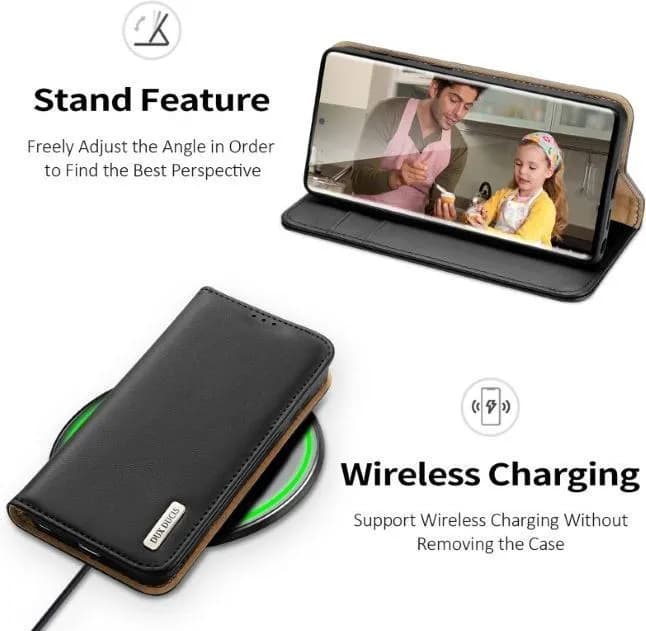 Dux Ducis Hivo Hülle Samsung Galaxy S23 Ultra Hülle mit Flip Wallet Ständer RFID-blockierend schwarz