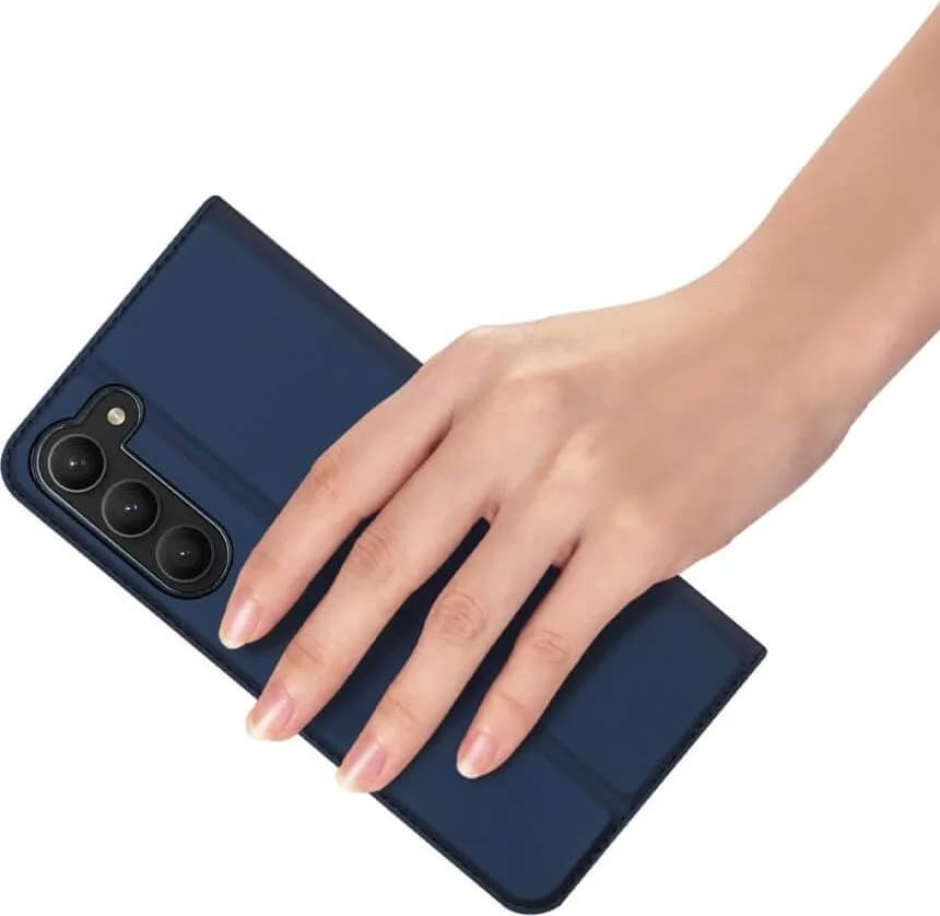 Dux Ducis Skin Pro Hülle für Samsung Galaxy S23 Flip Cover Card Wallet Stand blau