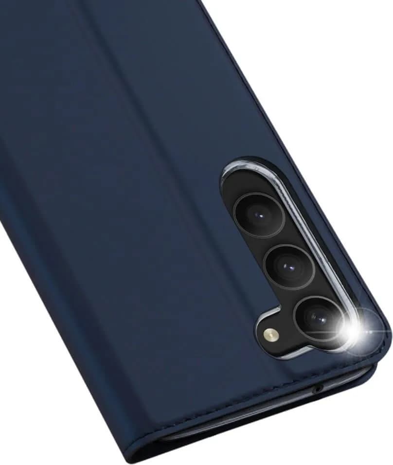 Dux Ducis Skin Pro Hülle für Samsung Galaxy S23 Flip Cover Card Wallet Stand blau