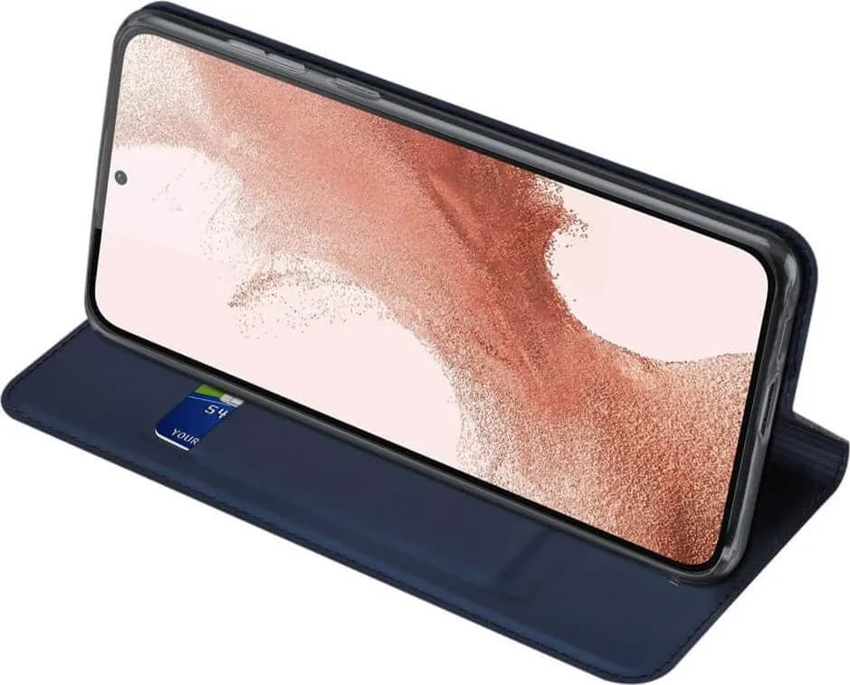 Dux Ducis Skin Pro Hülle für Samsung Galaxy S23 Flip Cover Card Wallet Stand blau