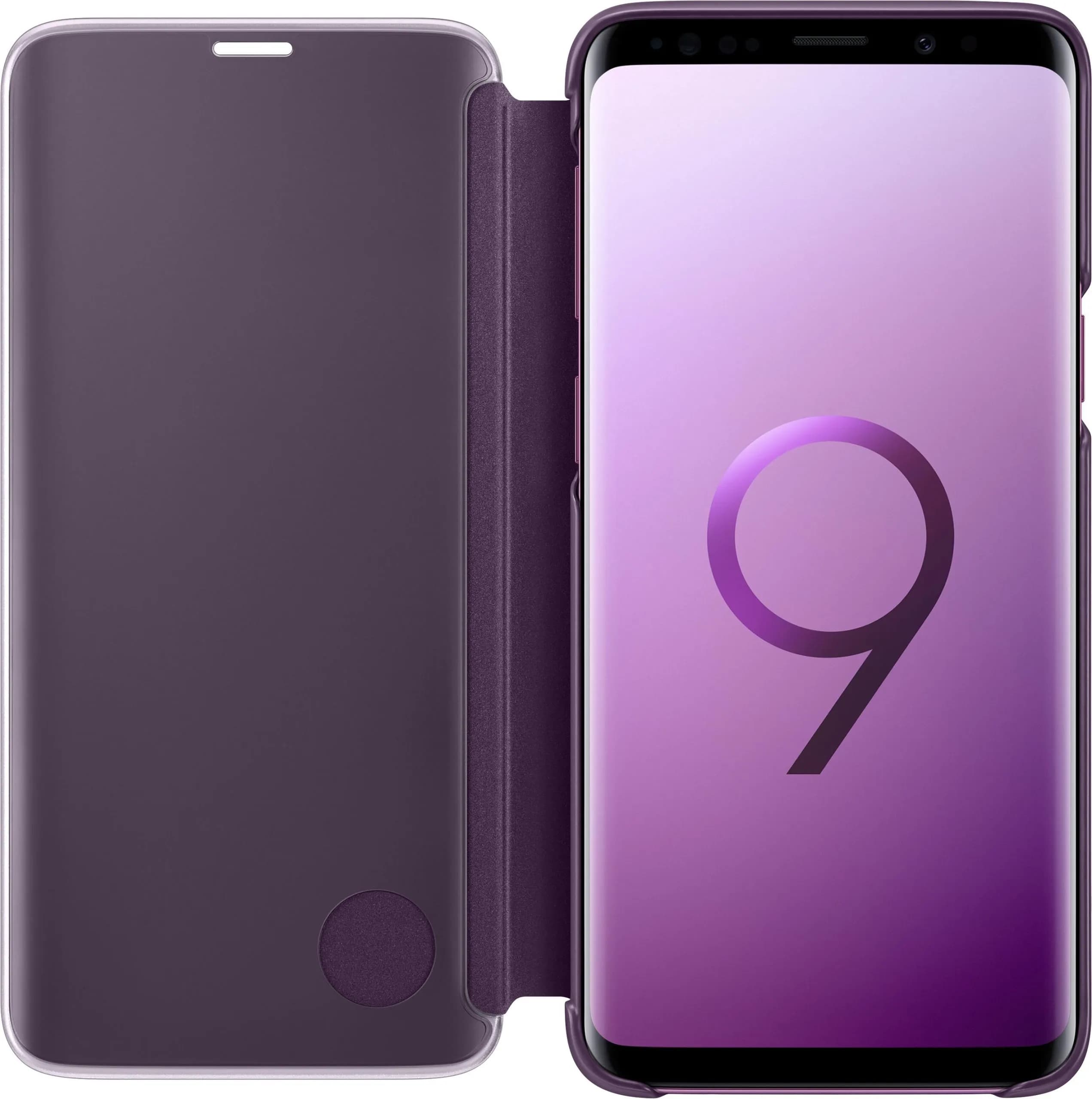 Galaxy S9 Clear View Standing Cover Orchid Gray Purple