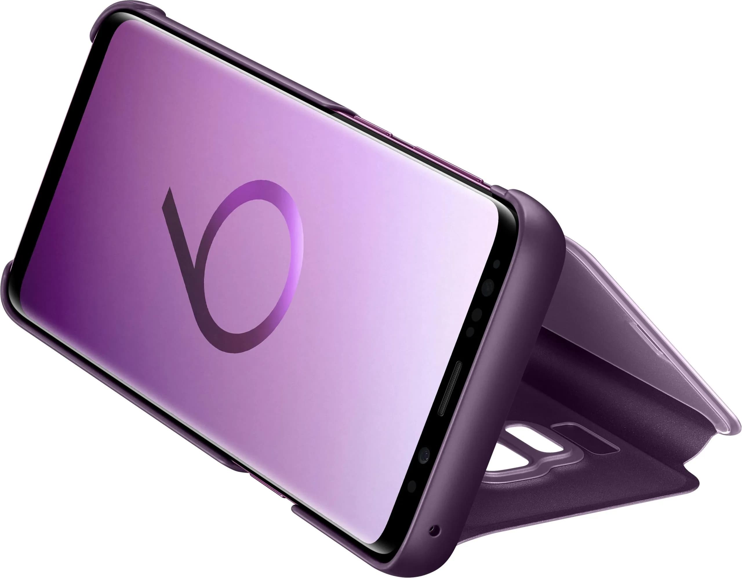 Galaxy S9 Clear View Standing Cover Orchid Gray Purple
