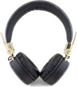 Guess Wireless Headphones 4G PU Leather with Metal Logo - Black