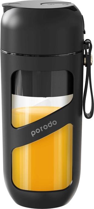 Porodo LifeStyle Vacuum Fresh Portable Juicer & Smoothie Blender 380mL 1500mAh - Black