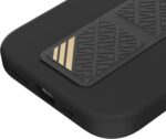 Levelo Morphix Silicone Case With Leather Grip For iPhone 15 - Black