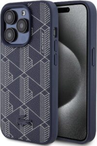 Lacoste HC Magsafe PU The Blend Monogram Case for iPhone 15 Pro Max - Navy